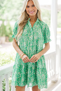 green floral dresses, babydoll dresses, casual dresses for women