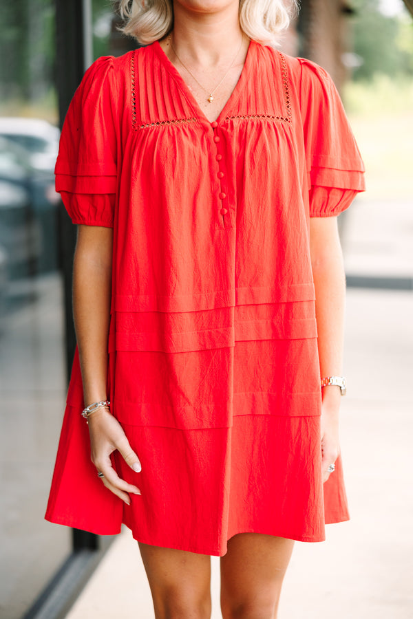 casual red dress MISSKY Women's 3/4 Sleeve Pocket Loose Midi Dresses for Women (XL,Wine) at Amazon Women's Clothing store lightweight and great stretchy Designed For Joy Red Pleated