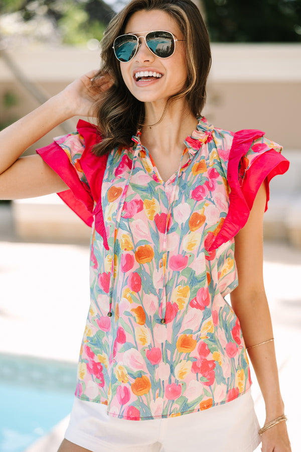 floral blouses, ruffled blouses, cute blouses for women