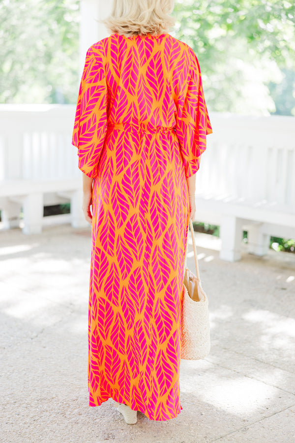 In Good Spirits Hot Pink Feather Maxi Dress Shop the Mint In Good Spirits Hot Pink Feather Maxi Dress Shop the Mint