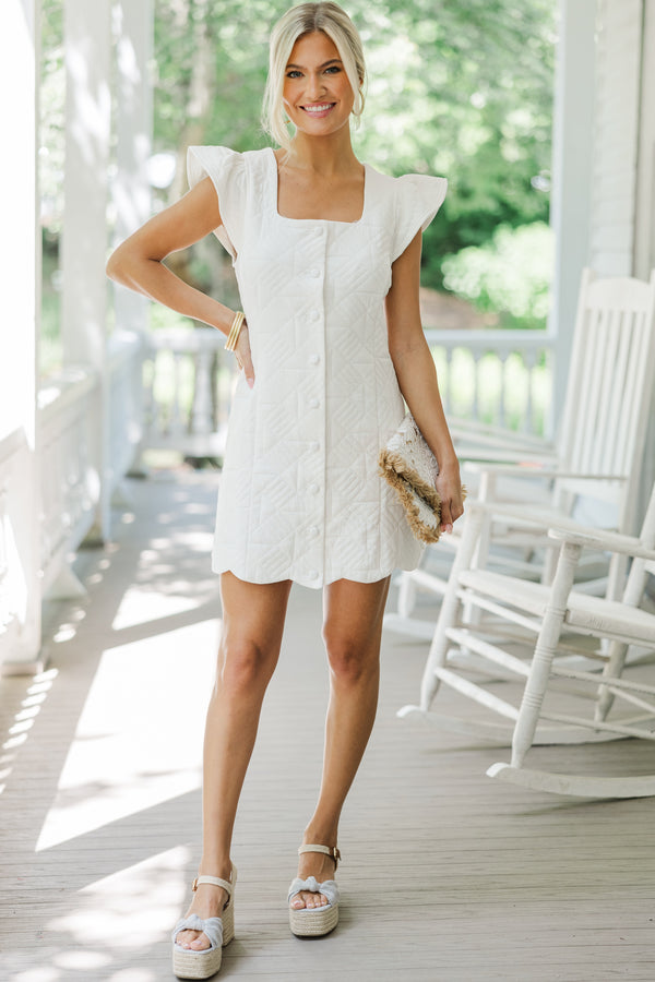 Feeling It Off White Shift Dress – Shop the Mint