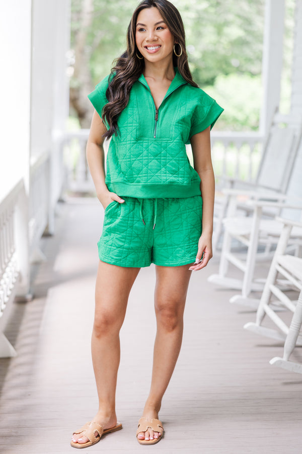 Pure Intentions Green Textured Top