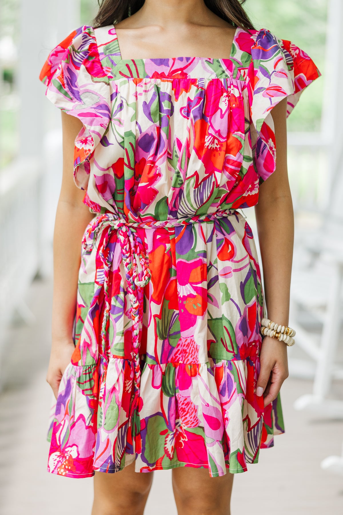Pink Hearts Flared Dress