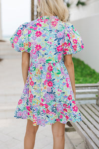 Created Joy Fuchsia Floral Babydoll Dress