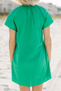 All About The Love Kelly Green Button Down Dress