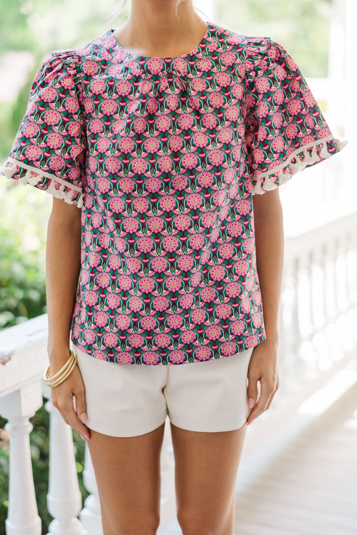 Time For Me Pink Abstract Blouse – Shop the Mint