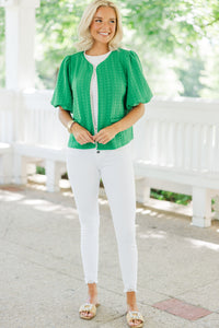 Best Of You Kelly Green Textured Cardigan
