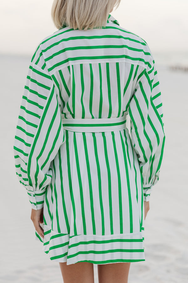 Moving On Green Striped Dress Shop the Mint Moving On Green Striped Dress Shop the Mint