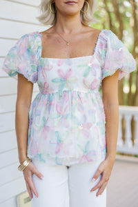 Dreaming Of Better Days Pink Textured Blouse