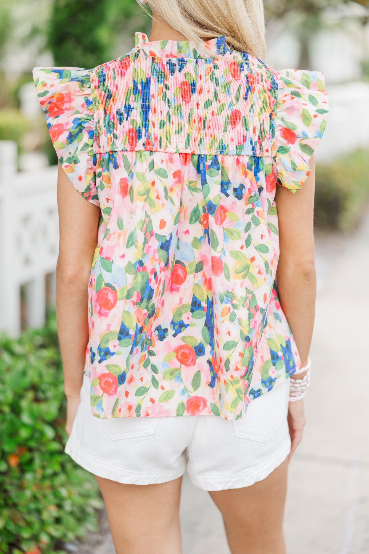 Sunday Brunch Blouse in Rust Floral