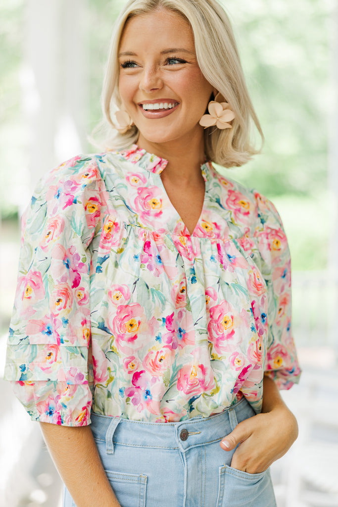 Involved Pink Get Involved Pink Floral Blouse – Shop the Mint