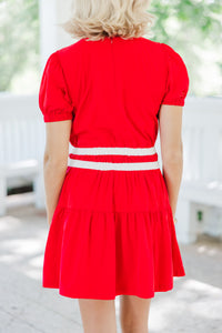 Always And Forever Red Cotton Dress