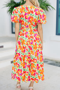 floral midi dresses, wedding guest dresses for women, vibrant summer dresses