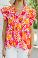 I Gave You My Heart Floral Babydoll Blouse main image 0