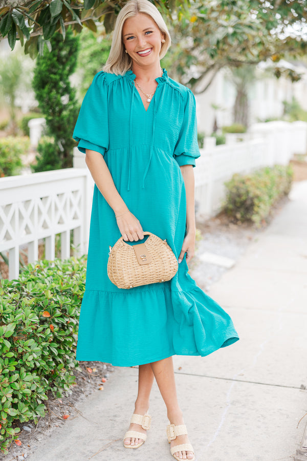 First And Foremost Jade Green Midi Dress – Shop the Mint