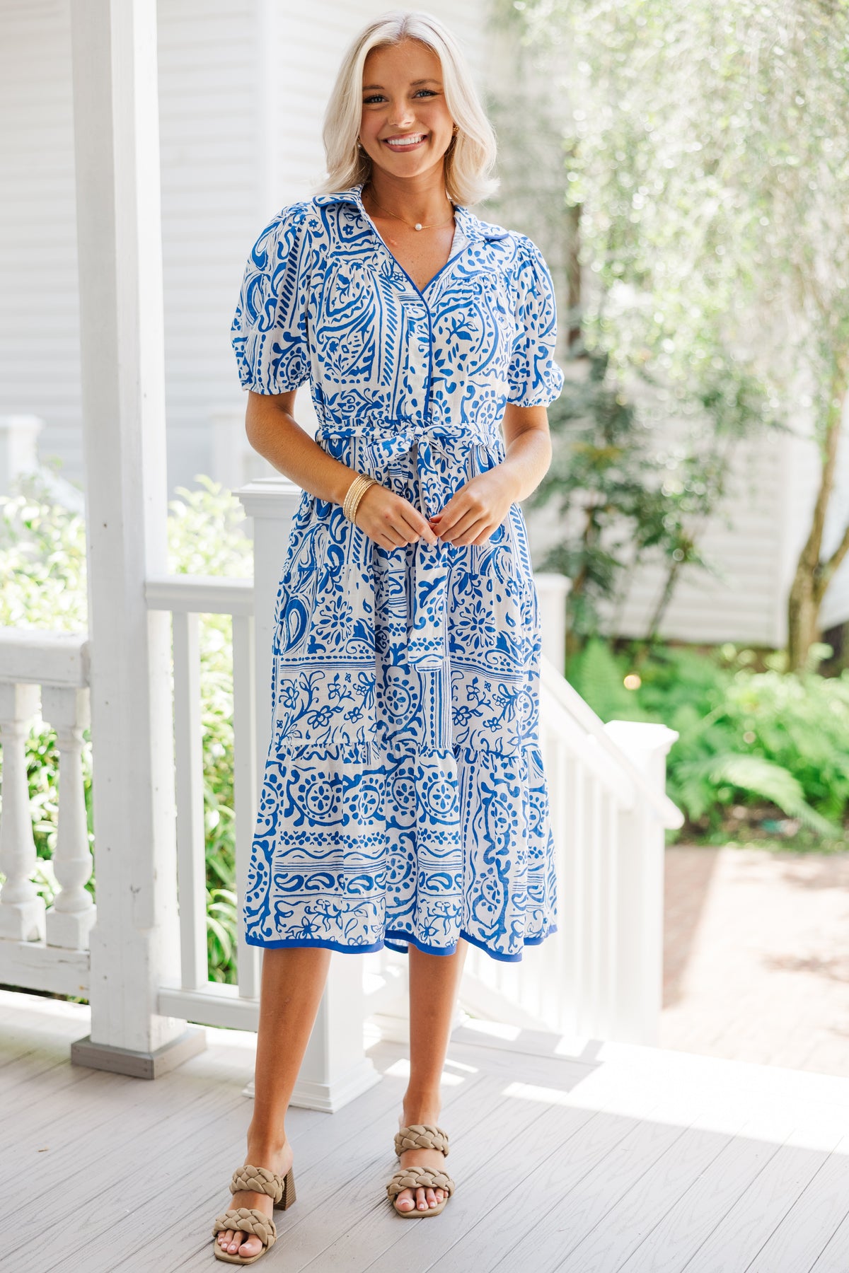 blue paisley midi dress On Your Mind Blue Paisley Midi Dress – Shop the Mint