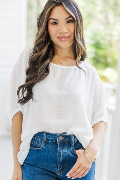 Easy Situations White Batwing Blouse – Shop the Mint