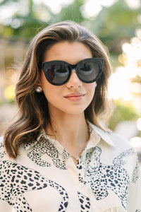 Freyrs: Charlotte Black Cat Eye Sunglasses