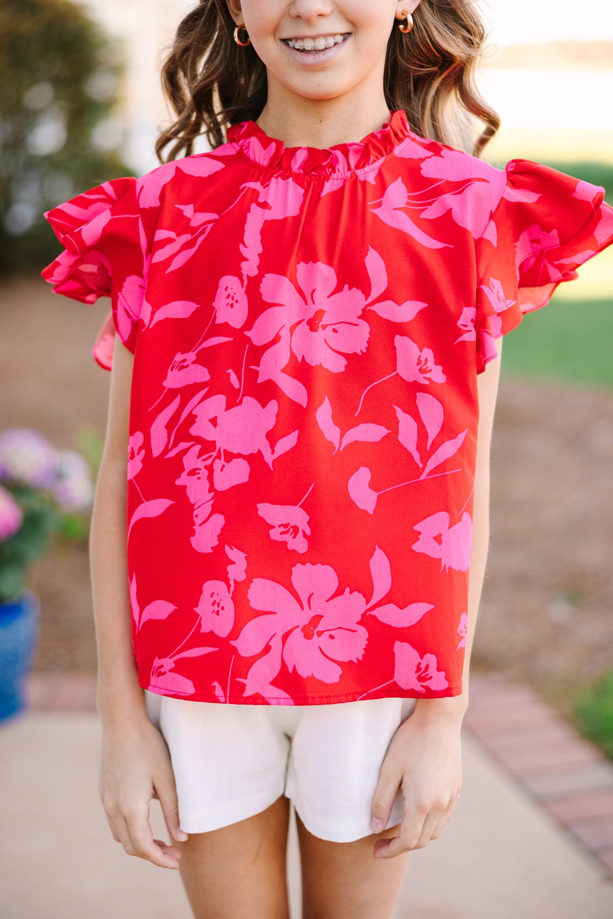 I Gave You My Heart Floral Babydoll Blouse main image 1