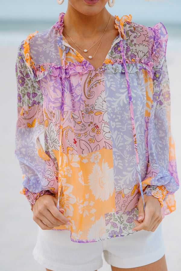floral blouses, women's spring blouses, pastel blouses