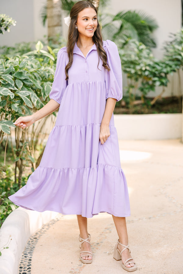 Love Found Lavender Purple Tiered Midi Dress – Shop the Mint Love Found Lavender Purple Tiered Midi Dress – Shop the Mint