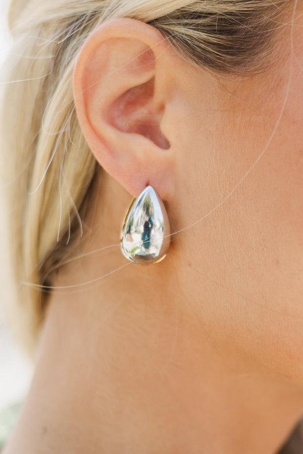 Best Of Both Reversible Gold & Silver Teardrop Earrings