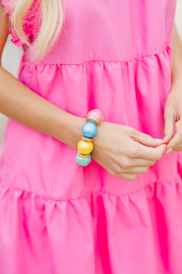 Give It Your All Candy Pink Multi Bracelet