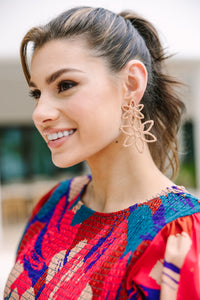 flower earrings, statement earrings, spring earrings