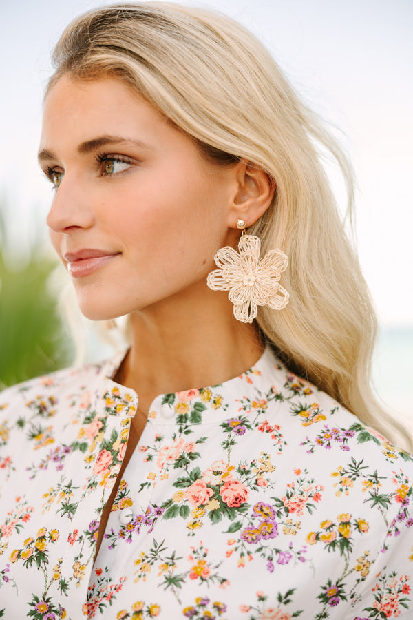 All For You Cream White Flower Earrings Shop the Mint All For You Cream White Flower Earrings Shop the Mint