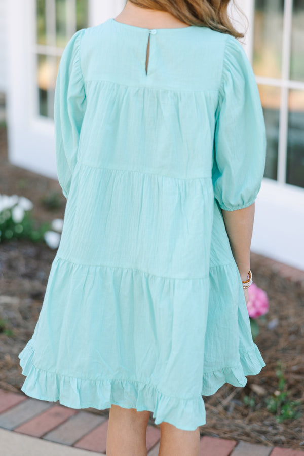 light blue church dress Girls: Clear Skies Blue Ruffled Dress – Shop the Mint