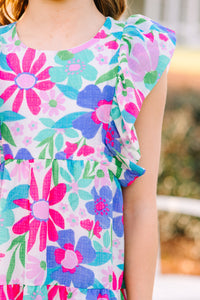 Girls: Ready For The Day Pink Floral Dress