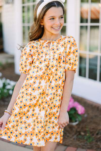 Girls: Full Of Sunshine Yellow Floral Dress – Shop the Mint