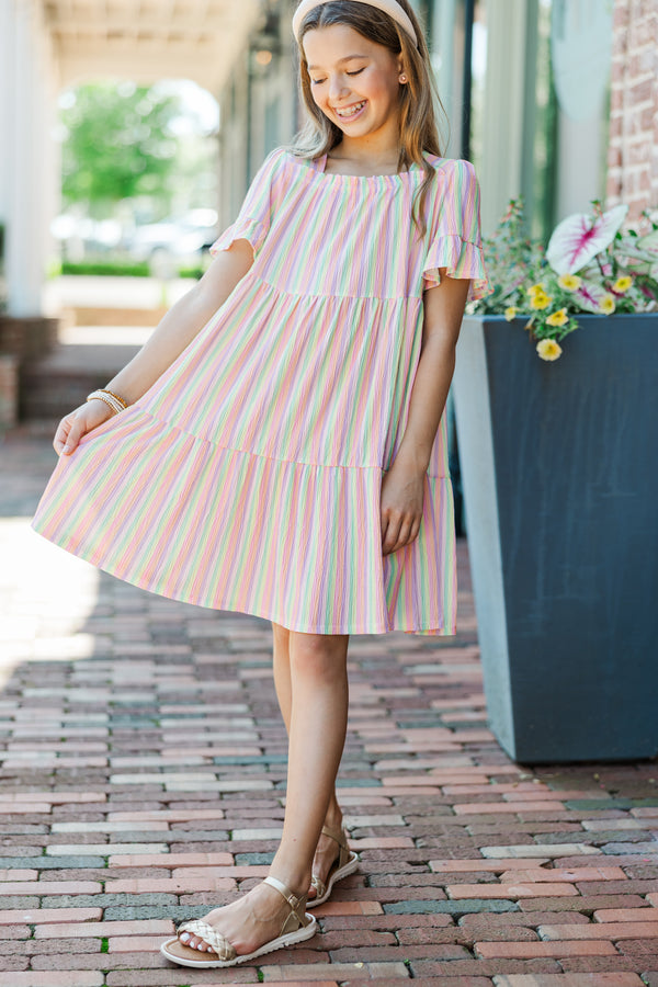 Girls: It's All For Fun Pink Striped Dress Shop the Mint Girls: It's All For Fun Pink Striped Dress Shop the Mint