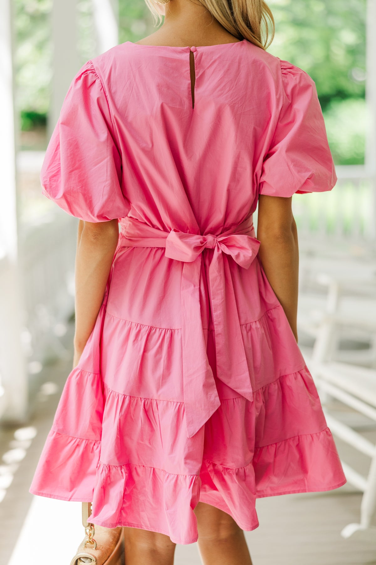 Rose Pink Multi Tiered Dress
