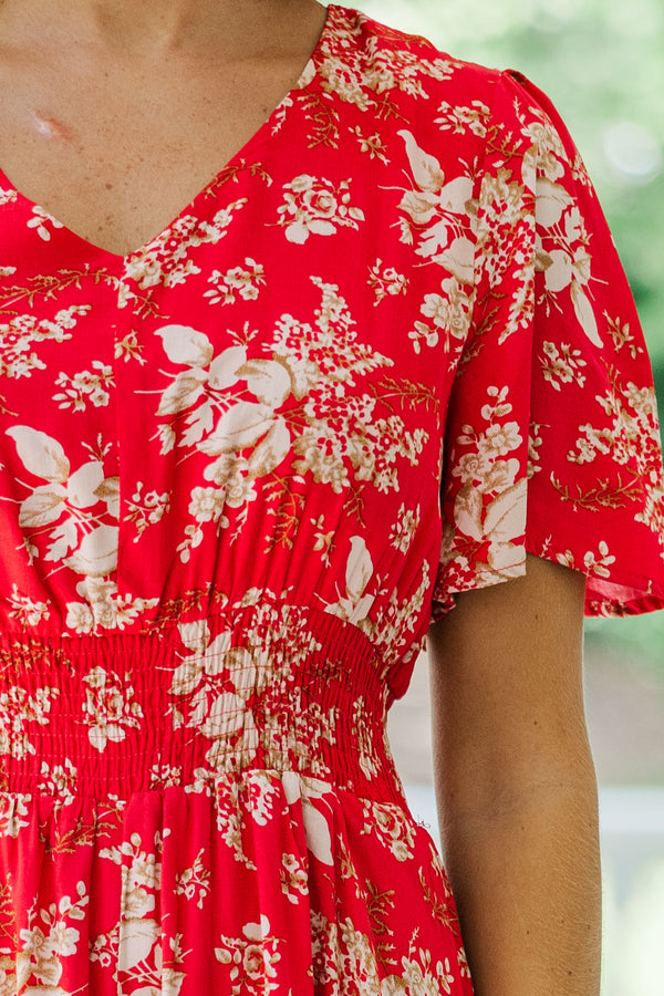 womens red summer dresses Keep You Close Red Floral Maxi Dress – Shop the Mint