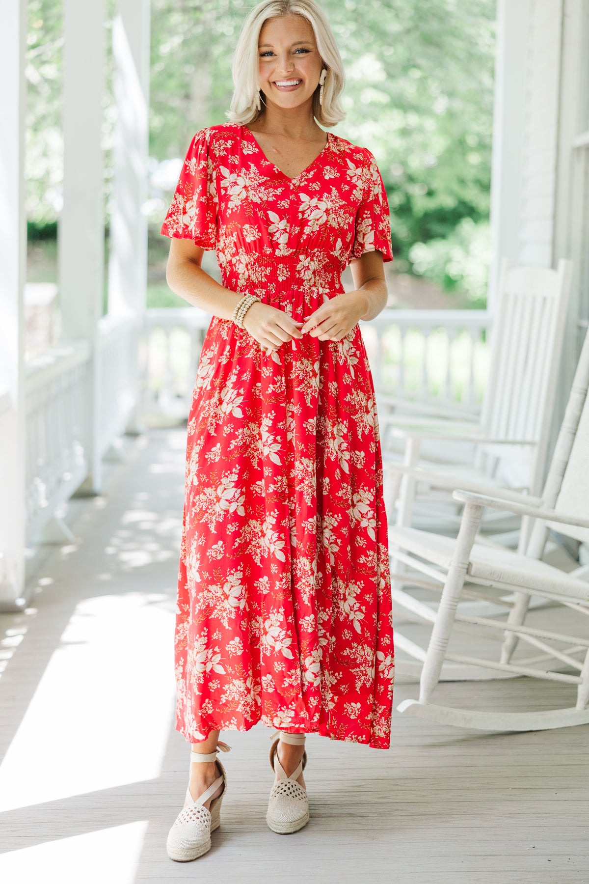 express red floral maxi dress Perez Red Floral Cut Out Maxi Dress - US 4