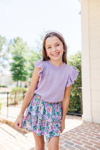 Girls: Certain Joy Lavender Purple Knit Top