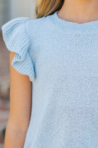 Girls: Certain Joy Light Blue Knit Top