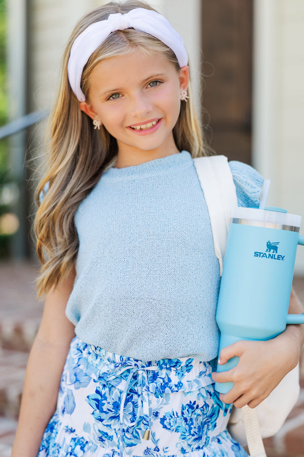 Girls: Certain Joy Light Blue Knit Top