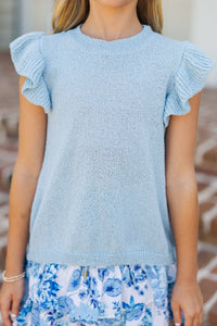 Girls: Certain Joy Light Blue Knit Top