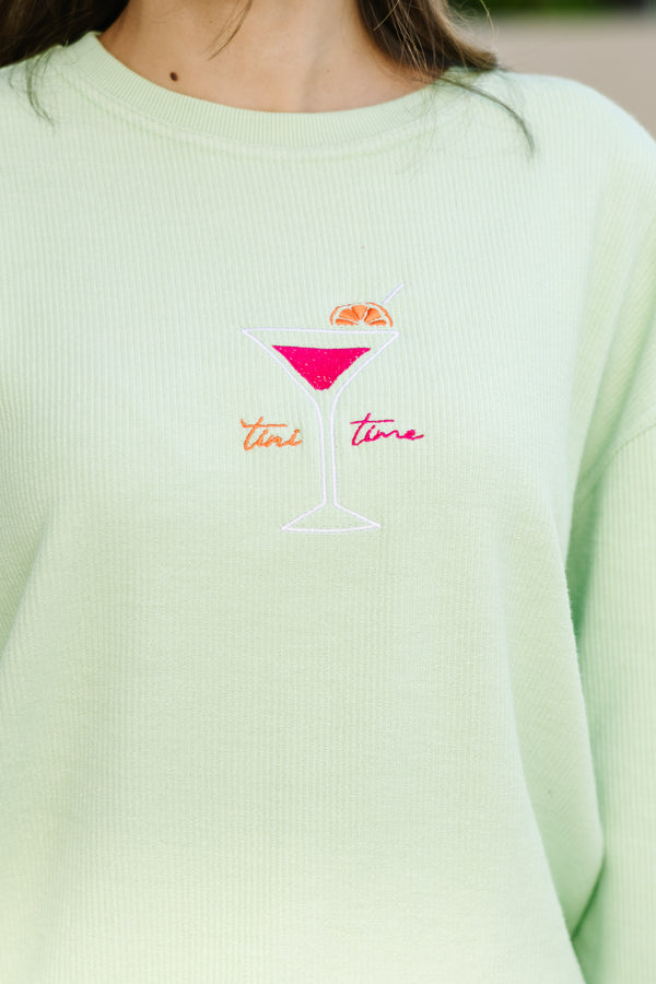 Tini Time Melon Embroidered Sweatshirt