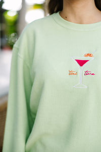 Tini Time Melon Embroidered Sweatshirt
