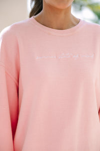 Summer State of Mind Blush Embroidered Sweatshirt