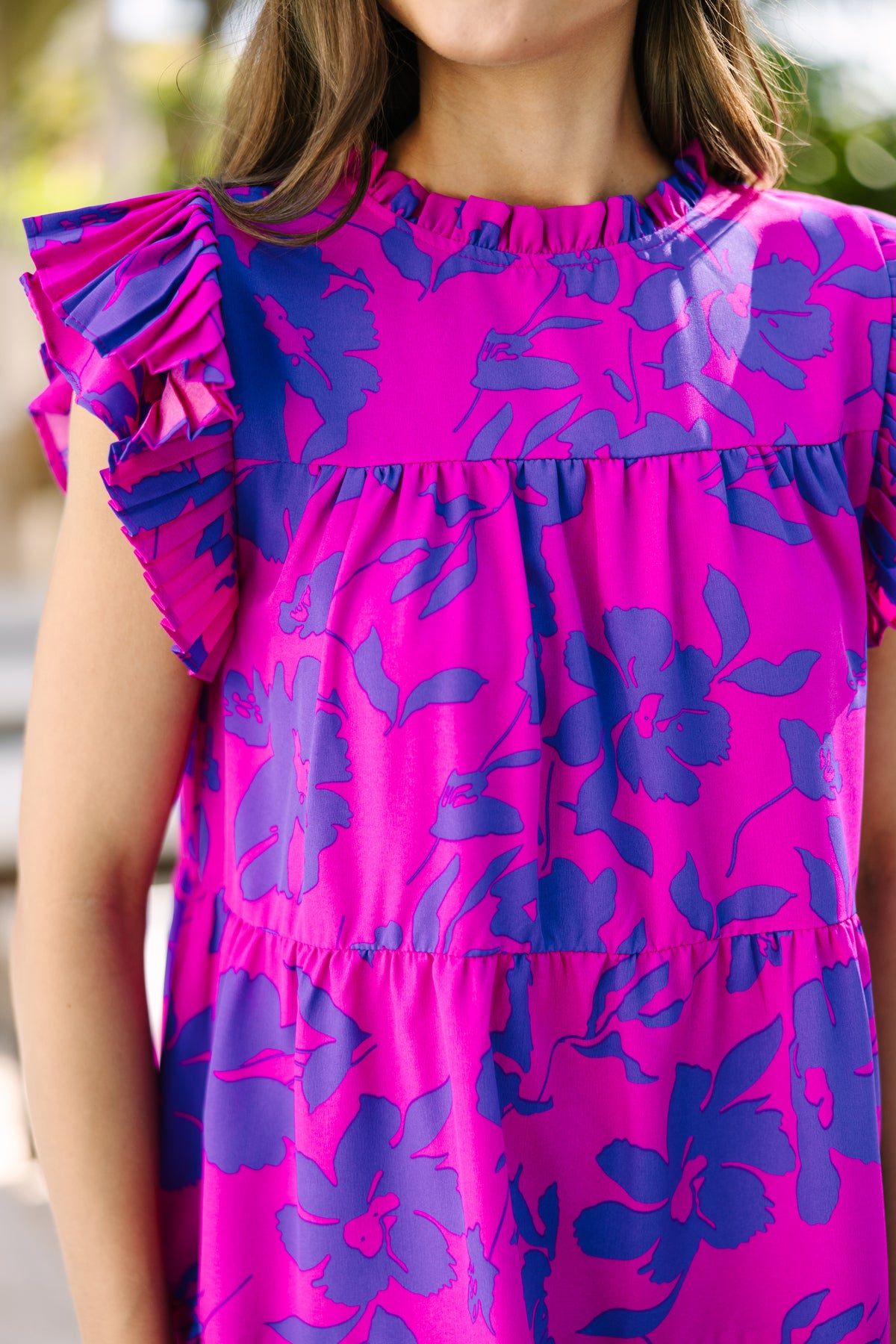 Make My Day Magenta Purple Floral Babydoll Dress – Shop the Mint