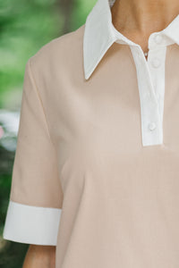 Make Your Day Oatmeal Shift Dress