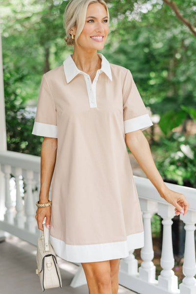 Make Your Day Oatmeal Shift Dress, X-Large - The Mint Julep Boutique