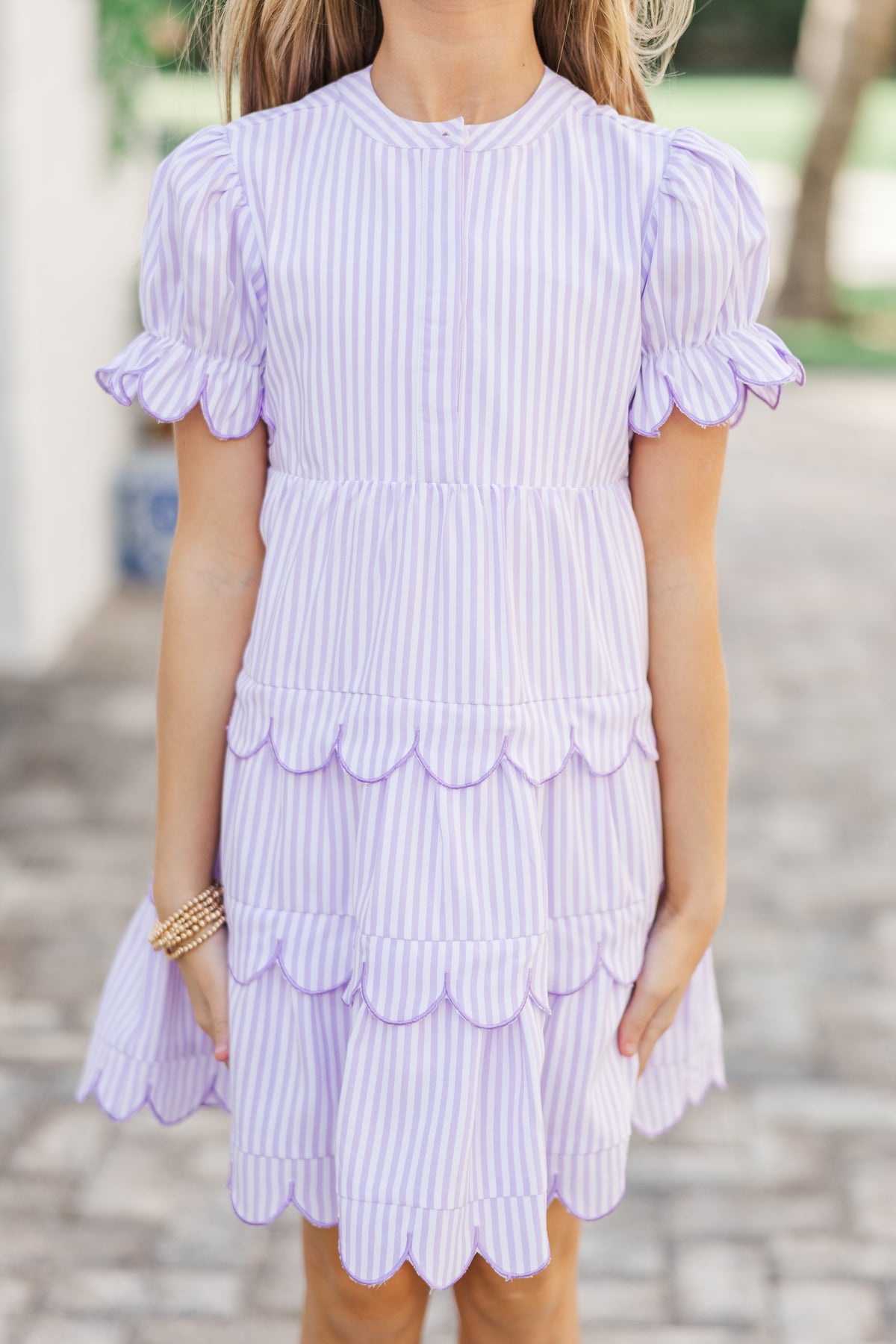 Lavender stripe Slim Dress
