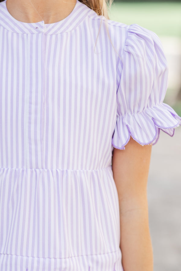 Striped Short Set - Lavender main image 0