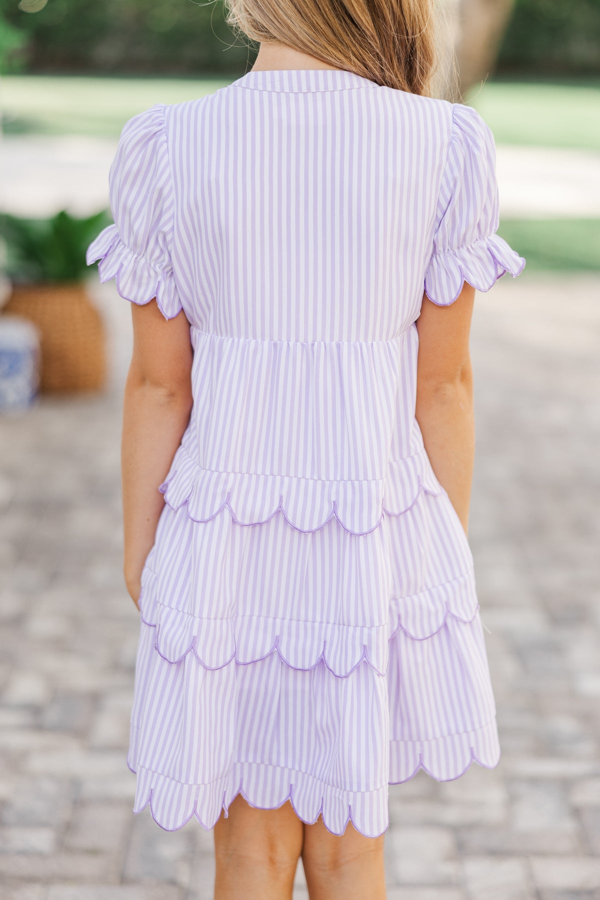 Kari T Shirt Dress - Lavender Stripe