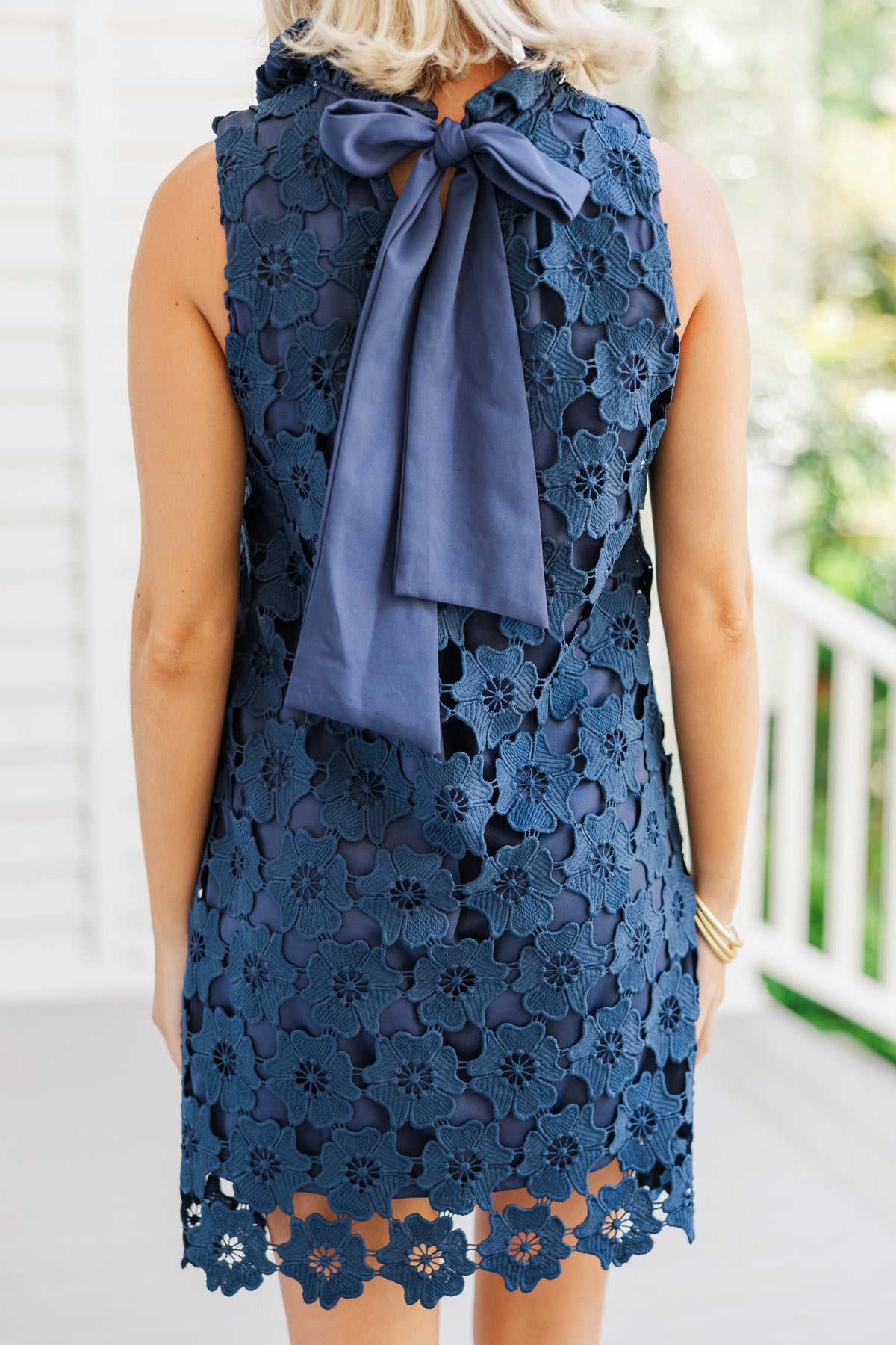Daily Reminder Navy Blue Crochet Dress – Shop the Mint